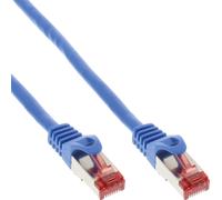 InLine® B-76411B 70er Bulk-Pack Câble patch, S/FTP (PiMf), Cat.6, 250MHz, PVC, cuivre, bleu, 1m
