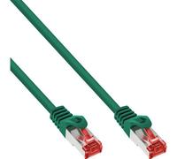 InLine® B-76450G 100er Bulk-Pack Câble patch InLine®, S/FTP (PiMf), Cat.6, 250MHz, PVC, cuivre, vert, 0,5m