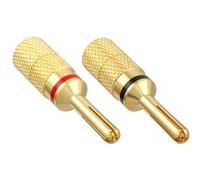 Bana Plug Version à vis en métal plaqué or 1x rouge 1x noir