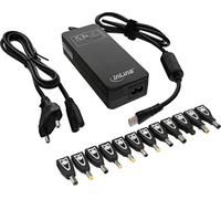 InLine® bloc d'alimentation universel pour Notebook avec écran couleur, noir, 12 prises interchangeables