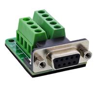 InLine Bloc terminal avec prise D-Sub 9 - Bornes à vis à 2 rangées - Sécurité à vis - Idéal pour câblage RS232, service et électronique DIY - 92501E