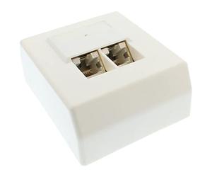 InLine Boîte de raccordement Cat. 5e 100 MHz 2 x RJ 45 BU AP