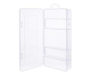 InLine Boîte de rangement pour petites pièces - 5 compartiments - Organiseur transparent pour vis et accessoires - Avec couvercle à clip - Compact et robuste - 43009J