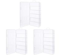 InLine Boîte de rangement pour petites pièces - 6 compartiments - Organiseur transparent pour vis et accessoires - Avec couvercle à clip - Compact et robuste - 43009K (Lot de 3)
