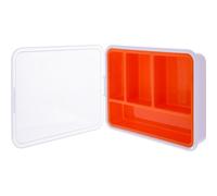 InLine® boîte pour petites pièces, 4 compartiments, dimensions : 180x140x40mm, orange