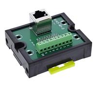 Inline Borne à vis RJ45 à 9 Broches blindée pour Rail DIN - Connexion Facile - Idéal pour RS232/RS485, 92505J