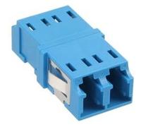 Inline® bussola duplex lc lc per fibre ottiche single mode, corpo in plastica blu, manicotto ceramico G