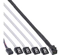 InLine Câble 27630b Mini SAS HD SFF 8643 sur 4 x SATA avec Side Ruban 1 m