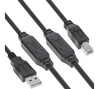 InLine Câble actif USB 2.0 avec amplification du signal, USB-A vers USB-B, rallonge de câble d'imprimante, 20 m, 34513A