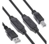 InLine® Câble actif USB 2.0, USB-A prise à USB-B prise, 15m