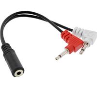 InLine® câble adaptateur audio avion, 2x 3,5mm ST / 3,5mm BU 3 broches, 0,15m