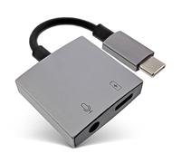 Inline Câble Adaptateur Audio, USB-C vers Prise AUX 3,5 mm, DAC, convertisseur Mobile pour Smartphone et Tablette pour écouteurs et Casques, Power Delivery 30 W, 33054F