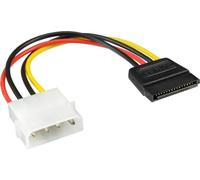 InLine® câble adaptateur d'alimentation SATA, 1x 13,34cm (5,25") prise femelle à 15 broches SATA prise, 0,15m