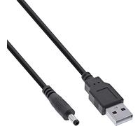 InLine® Câble adaptateur d'alimentation USB DC mâle vers fiche DC 4 x 1,70 mm Noir 1 m