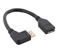 InLine Câble adaptateur DisplayPort 1.4 17159L 8K4K coudé à gauche noir/or 0,15 m