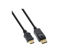 InLine DisplayPort zu HDMI Konverter Kabel, Schwarz, 1m