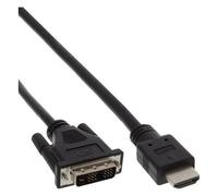 InLine - Câble adaptateur - DVI-D mâle pour HDMI mâle - 50 cm - noir - vis moletées