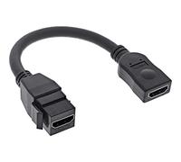 InLine® Câble Adaptateur HDMI Keystone 4K/30Hz HDMI A Femelle/Femelle Noir 0,2m