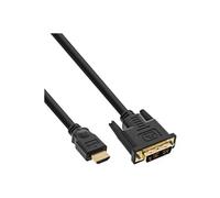 InLine® 17659P Câble HDMI mâle vers DVI 18 + 1 mâle contacts plaqués or 0,5 m
