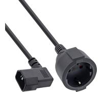 Inline Câble Adaptateur Secteur C14 coudé vers Prise de Terre 0,5 m