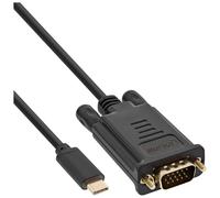 InLine - Câble adaptateur - USB-C (M) pour HD-15 (VGA) (M) - USB 3.1 Gen 1 / Thunderbolt 3 / DisplayPort 1.2 - 2 m - noir
