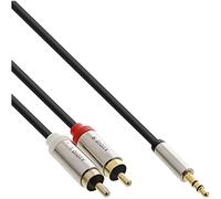 InLine Câble audio fin avec prise jack 3,5 mm mâle vers 2 RCA ST 1 m