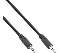 InLine Câble Audio Jack 3,5 mm Mâle/Mâle 0,3m - Sac en Polyéthylène - Compatible Smartphone, Ordinateur Personnel