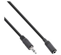 InLine - Câble audio - jack micro 4 pôles mâle pour mini jack 4 pôles femelle - 1 m - noir