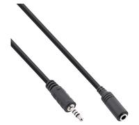 InLine - Câble audio - jack micro 4 pôles mâle pour mini jack 4 pôles femelle - 2 m - noir