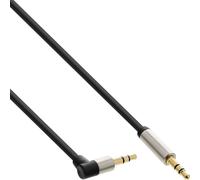 InLine® Câble audio Slim jack 3,5mm ST/ST, anguleux, stéréo, 0,5m