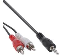 InLine® Câble audio stéréo 2 x RCA mâle vers 3,5 mm mâle 1 m