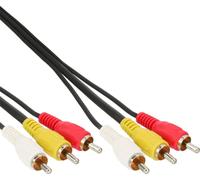 InLine® Câble Cinch, audio/vidéo 3x Cinch, prise/prise, 2m