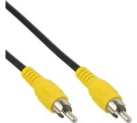 InLine® Câble Cinch, vidéo, 1x Cinch mâle / mâle, couleur prise jaune, 1m