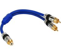 InLine® Câble Cinch-Y, PREMIUM, 1x Cinch prise femelle à 2x Cinch prise, 0,25m