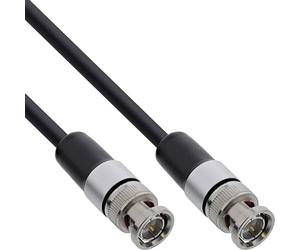 InLine Câble coaxial BNC 12G-SDI 4K 60 Hz 75 ohms, câble vidéo SDI professionnel avec connecteur BNC pour installations de studio de broadcast AV, 5 m, 10805S