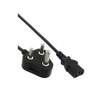 InLine - Câble d'alimentation - BS 546 (M) pour power IEC 60320 C13 - CA 250 V - 10 A - 1.8 m - noir - Afrique du Sud