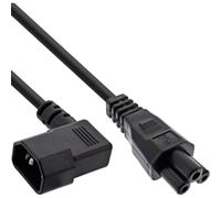 Inline Câble d'alimentation coudé C14 vers C5-3 m - pour appareils à | Coupleur coudé - Fiche moulée - H05VV-F - Câble PVC - Noir