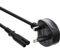 InLine® câble d'alimentation, fiche d'alimentation Angleterre sur Euro 8 C7 prise, 1,8m