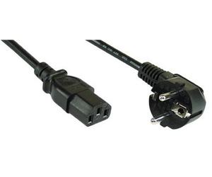 InLine Câble d'alimentation, fiche Schuko coudée sur fiche IEC, 7,0 m