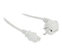 InLine - Câble d'alimentation - IEC 60320 C14 pour power CEE 7/7 (M) - 5 m - connecteur à 90° - blanc Blanc G