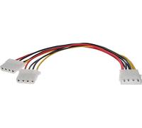 InLine® Câble d'alimentation interne en Y, 1x 13,34cm (5,25") vers 2x 13,34cm (5,25")
