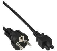 InLine® câble d'alimentation pour Notebook, 3 broches femelle, noir, 10m