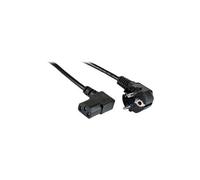 InLine Câble d'alimentation IEC 60320 C13 vers CEE 7/7 (M) 1,8 m connecteur coudé 90° noir
