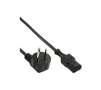 InLine - Câble d'alimentation - SI 32 (M) pour power IEC 60320 C13 - CA 250 V - 10 A - 1.8 m - connecteur à 90 ° - noir - Israël Noir G