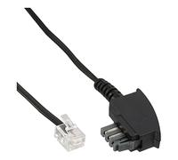 InLine Câble de connexion TAE-N 18810B, TAE-N vers RJ11 (6P4C), 10 m, noir