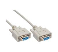 InLine - Câble de modem nul - DB-9 (F) pour DB-9 (F) - 3 m - vis moletées