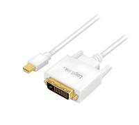 Inline Câble de raccordement Mini DisplayPort vers DVI DVI-D 24+1 Blanc Full HD 3m Weiß