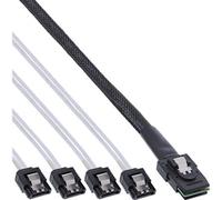 InLine® Câble de raccordement SAS, Mini-SAS SFF-8087 à 4x SATA, 1:1, OCR, 1m