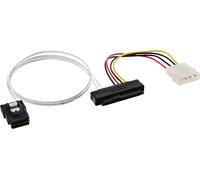 InLine® Câble de raccordement SAS, SFF-8087/SFF-8482+courant, mono. SAS HDD à Contr., 0,5m