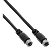 InLine® câble de raccordement SAT, 2x blindé, 2x prise F, >75dB, noir, 5m